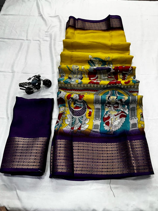 Heavy marshmellow &nbsp;blooming Georgette saree