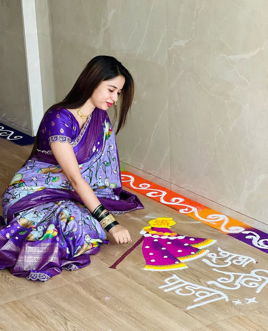 Soft Dola Saree.. With foil print All Over.. . Rich Pallu... Saree