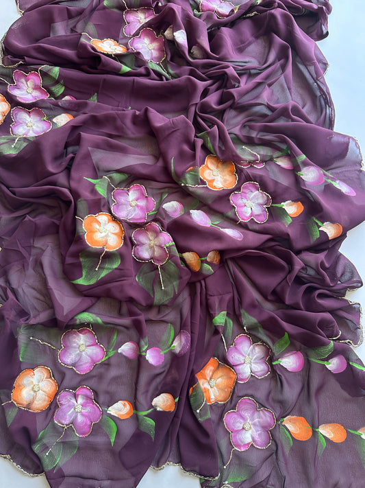 Exclusive &nbsp;elegant launch for fancy collection perfect for any function &nbsp;light weight faux georgette&nbsp;