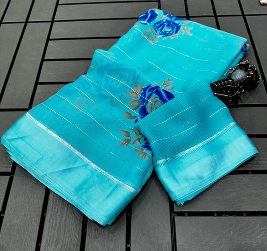 Heavy Georgette saree with mill &nbsp;print