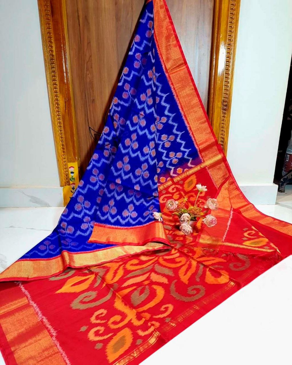 Latest and Exclusive Double weaving Printed Sarees&nbsp;