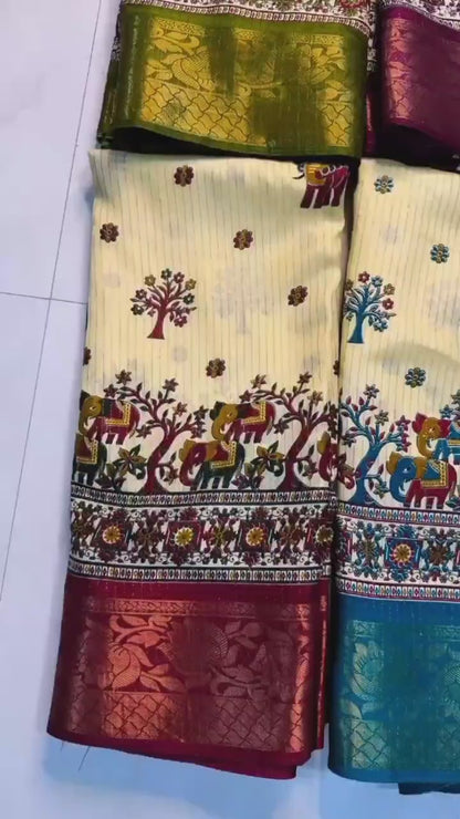 Beautiful rekko silk sarees